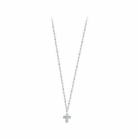 Collier Croix Gigi Clozeau Croix en or blanc et diamants