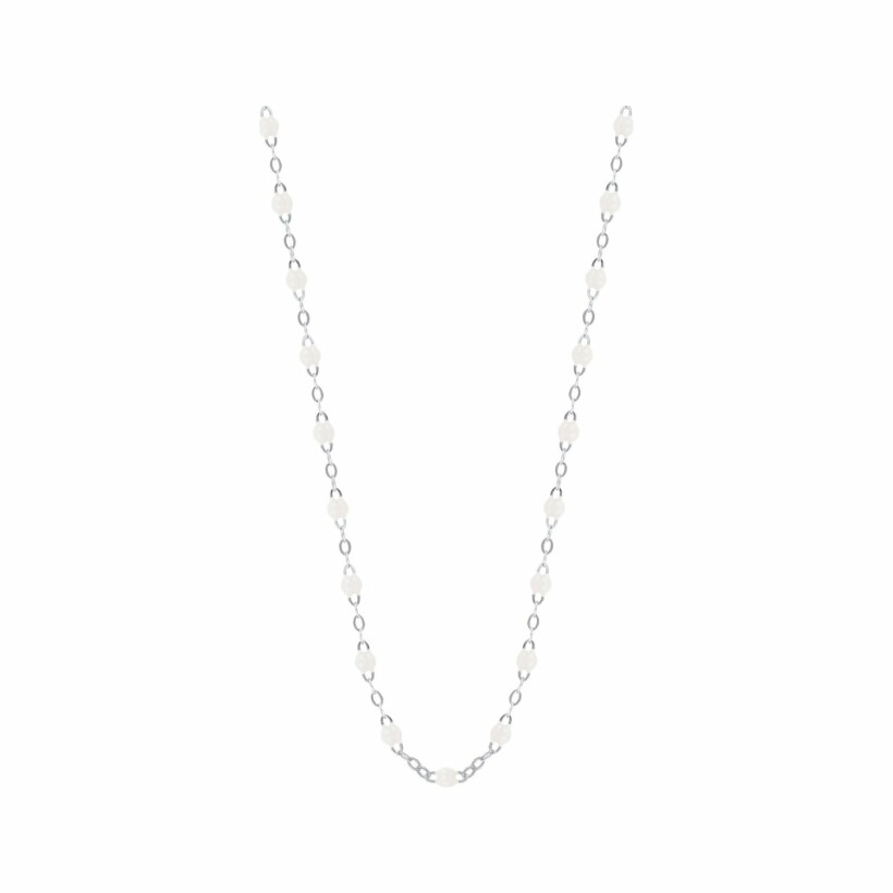 Gigi Clozeau necklace, white gold, white resin, 50cm