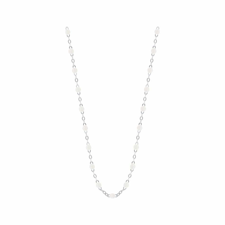 Collier Gigi Clozeau Classique en or blanc et résine blanche, 45cm