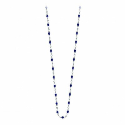 Gigi Clozeau necklace, white gold, prussian blue resin, 42cm