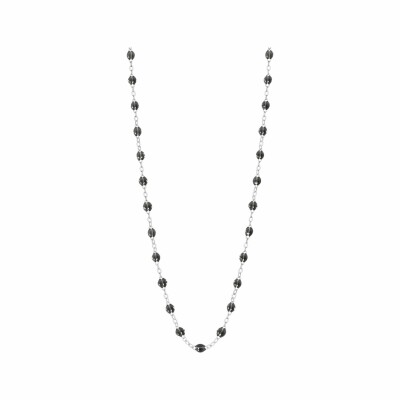 Collier Gigi Clozeau Classique en or blanc et résine quartz, 42cm