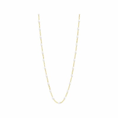 Collier Gigi Clozeau en or jaune et résine blanche, taille 60cm