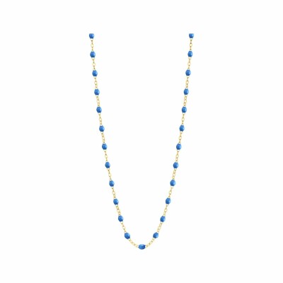 Collier Gigi Clozeau Classique en or jaune et résine bleu, 42cm