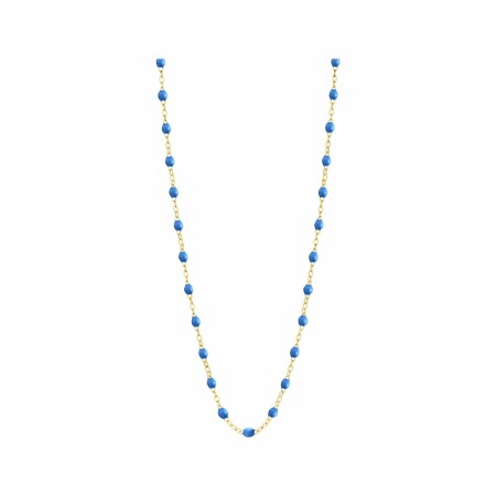 Collier Gigi Clozeau Classique en or jaune et résine bleu, 42cm