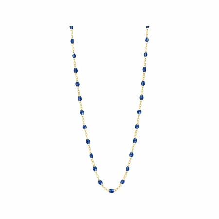 Collier Gigi Clozeau Classique en or jaune et résine bleu prusse, 42cm