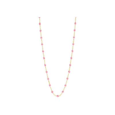 Gigi Clozeau Classique necklace, yellow gold, fuschia resin, size 42cm