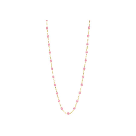 Collier Gigi Clozeau Classique en or jaune et résine fushia, 42cm