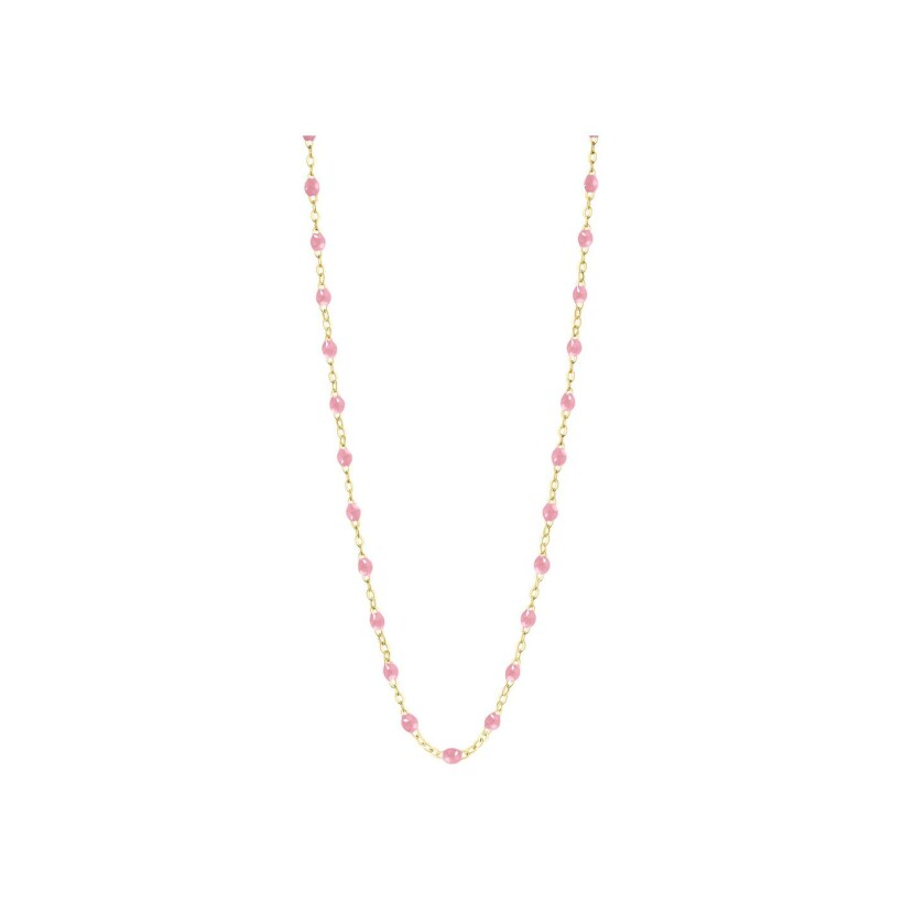 Collier Gigi Clozeau Classique en or jaune et résine fushia, 50cm