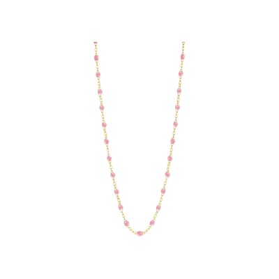 Collier Gigi Clozeau Classique en or jaune et résine fushia, 45cm