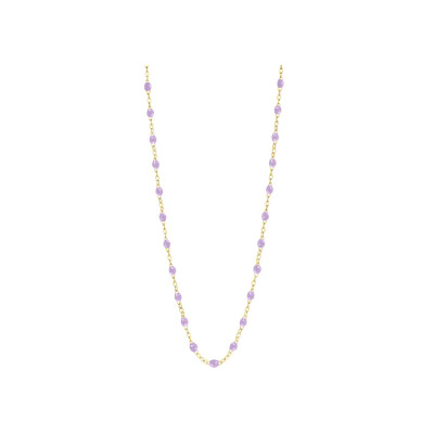 Collier Gigi Clozeau Classique en or jaune et résine parme, 42cm