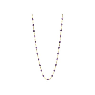 Collier Gigi Clozeau Classique en or jaune et résine violette, 42cm