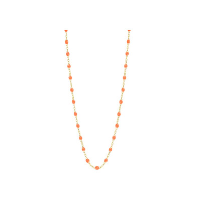 Collier Gigi Clozeau Classique en or jaune et résine orange fluo, 42cm