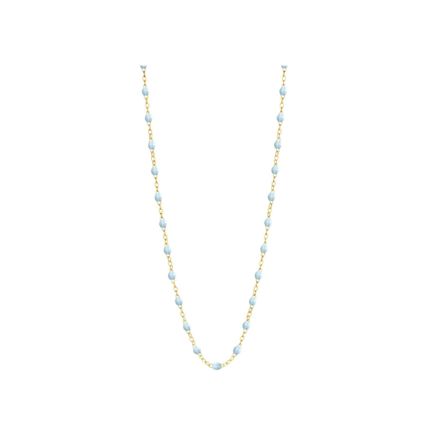 Collier Gigi Clozeau Classique en or jaune et résine bleu layette, 42cm