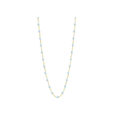 Collier Gigi Clozeau Classique en or jaune et résine bleu layette, 42cm