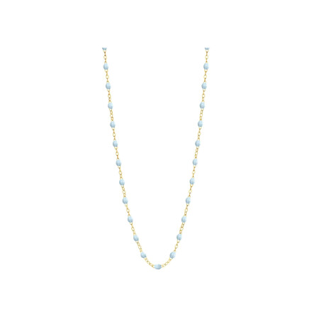 Collier Gigi Clozeau Classique en or jaune et résine bleu layette, 42cm