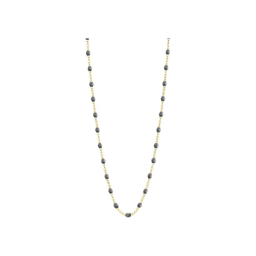 Collier Gigi Clozeau Classique en or jaune et résine gris foncé, 42cm