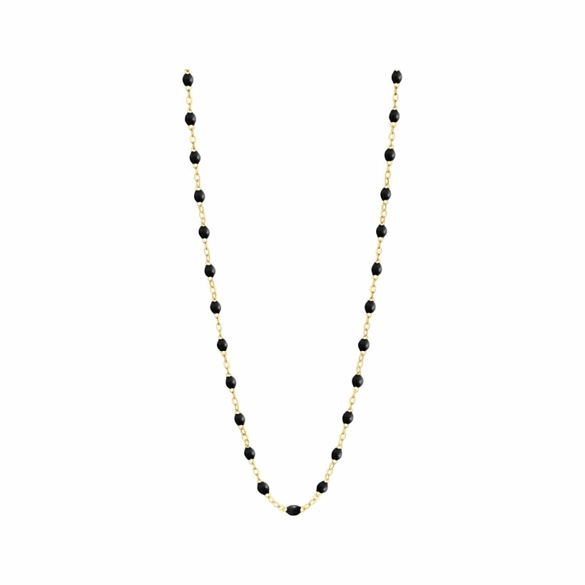 Gigi Clozeau necklace, yellow gold, black resin, size 42cm