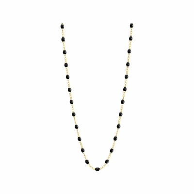 Gigi Clozeau necklace, yellow gold, black resin, size 42cm