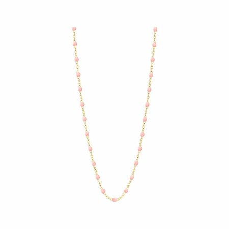 Collier Gigi Clozeau Classique en or jaune et résine rose bébé, 42cm