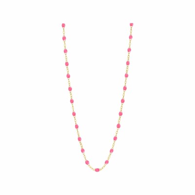 Collier Gigi Clozeau Classique en or jaune et résine rose, 42cm