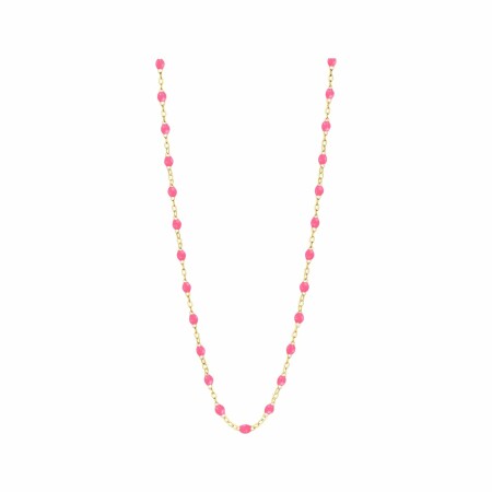 Collier Gigi Clozeau Classique en or jaune et résine rose, 42cm