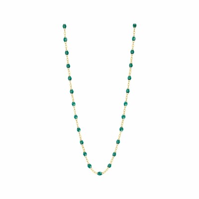 Gigi Clozeau necklace, yellow gold, emerald green resin, size 42cm