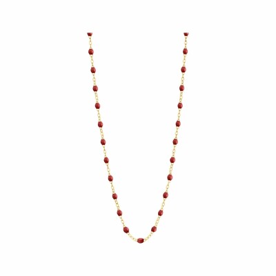 Collier Gigi Clozeau Classique en or jaune et résine bordeaux, 42cm