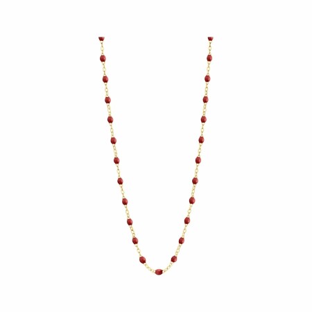 Gigi Clozeau yellow gold and burgundy resin, 42cm, necklace