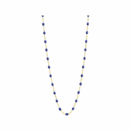 Collier Gigi Clozeau Classique en or jaune et résine bleuet, 42cm