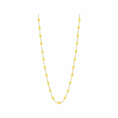 Collier Gigi Clozeau Classique en or jaune et résine jaune citron, 42cm