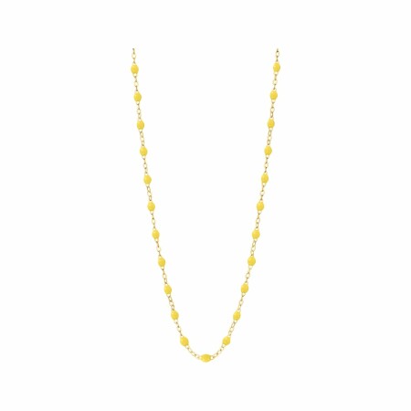 Collier Gigi Clozeau Classique en or jaune et résine jaune citron, 42cm