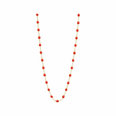 Gigi Clozeau necklace, yellow gold and coral resin, size 42cm