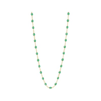 Collier Gigi Clozeau Classique en or jaune et résine menthe, 42cm