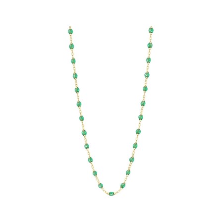 Collier Gigi Clozeau Classique en or jaune et résine menthe, 42cm