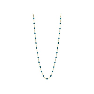 Collier Gigi Clozeau Classique en or jaune et résine jungle, 42cm