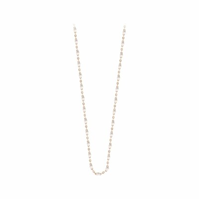 Collier Gigi Clozeau Classique en or rose et résine blanche, 33cm