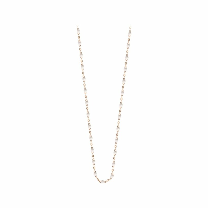 Gigi Clozeau necklace, rose gold and white resin, 33cm
