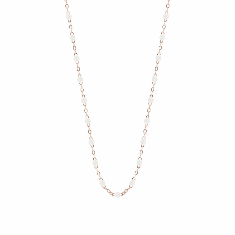 Collier Gigi Clozeau Classique en or rose et résine blanche, 42cm