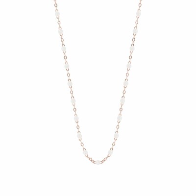 Collier Gigi Clozeau Classique en or rose et résine blanche, 42cm