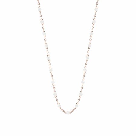 Collier Gigi Clozeau Classique en or rose et résine blanche, 42cm