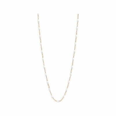 Collier Gigi Clozeau Classique en or rose et résine blanche, 45cm