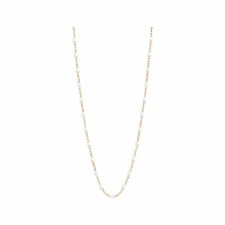 Collier Gigi Clozeau Classique en or rose et résine blanche, 45cm