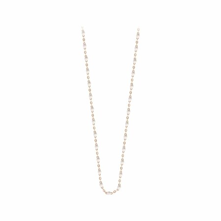 Collier Gigi Clozeau Classique en or rose et résine blanche, 50cm