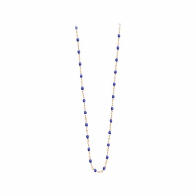 Collier Gigi Clozeau Classique en or rose et résine bleue, 50cm