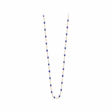 Collier Gigi Clozeau Classique en or rose et résine bleue, 50cm