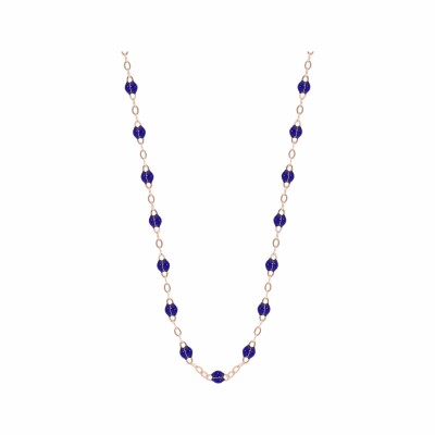 Gigi Clozeau necklace, rose gold, prussian blue resin, 50cm