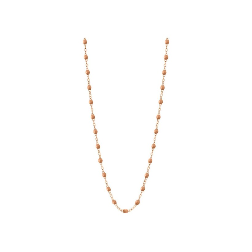 Collier Gigi Clozeau Classique en or rose et résine caramel, 50cm