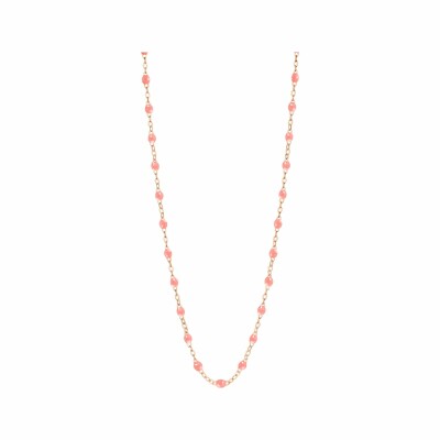 Collier Gigi Clozeau Classique en or rose et résine fushia, 42cm