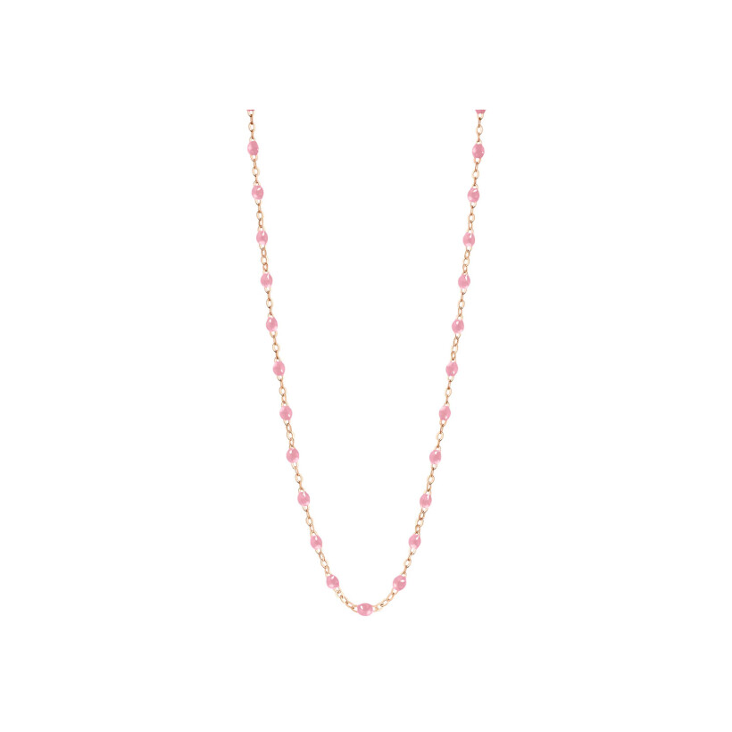 Collier Gigi Clozeau Classique en or rose et résine fushia, 50cm