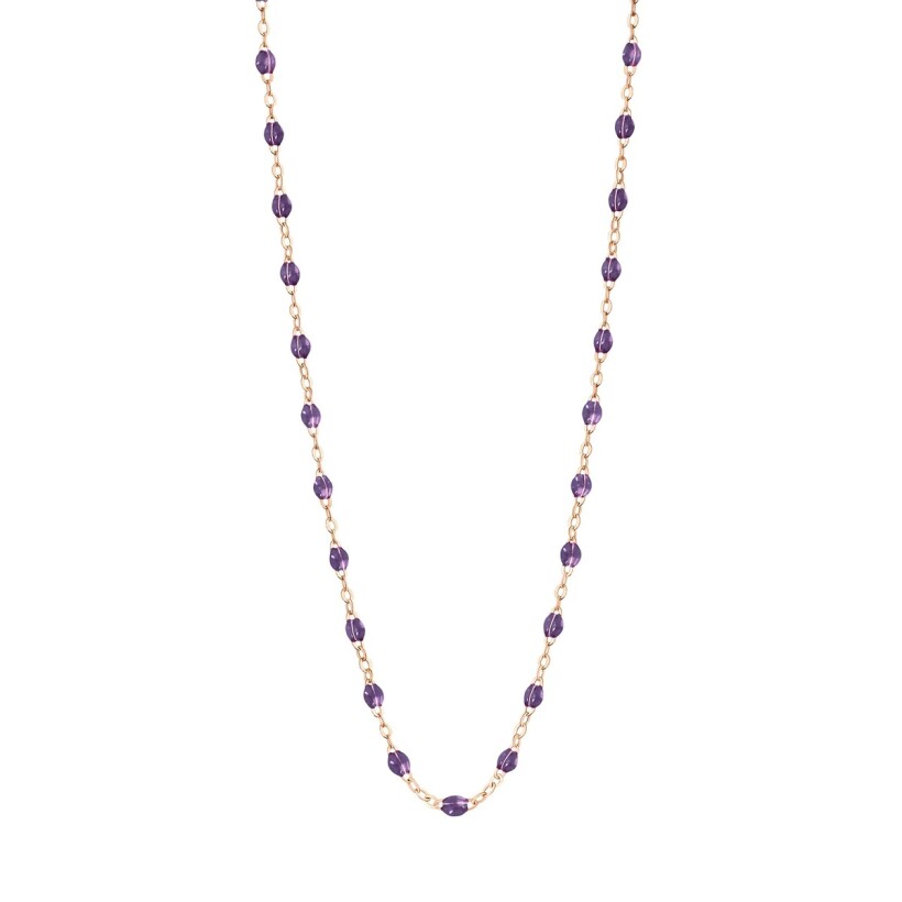 Gigi Clozeau rose gold and purple resin, 42cm, necklace